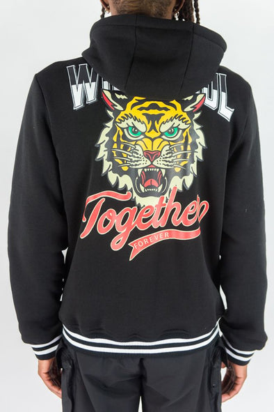 Rebel Minds Wild Soul Fleece Varsity Jacket (Black)