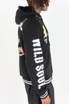 Rebel Minds Wild Soul Fleece Varsity Jacket (Black)