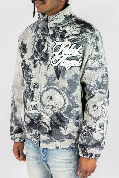 Rebel Minds Rhine Stone Angel Tapestry Jacket