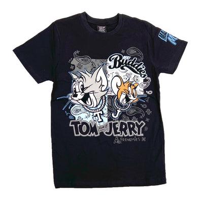 Tom and Jerry Flock Patch Tee (Black) / $16.99 2 for $29.91