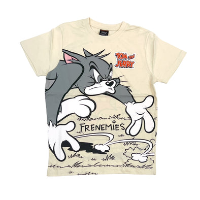 Tom and Jerry Seam Seal Print Tee (Cream) / $16.99 2 for $30