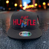 US Cotton Just Hustle Snapback Hat (Black) / 2 for $20
