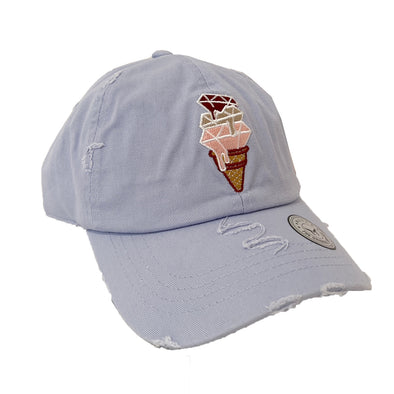 Muka Diamond Drip Dad Hat (Baby Blue)