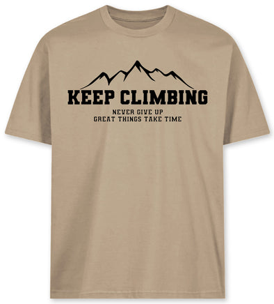 US Cotton Keep Climbing Tee (Khaki)