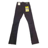 Spark Stretch Twill With 3D Crinkle & Multi Frayed Patch Stacked Jean (Jet Black)
