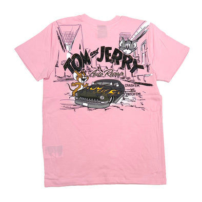 Tom and Jerry Rubber Patch Tee (Pink) / $16.99 2 for $29.91