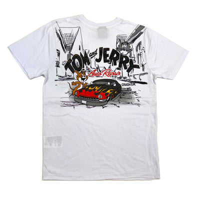 Tom and Jerry Rubber Patch Tee (White) / $16.99 2 for $29.91