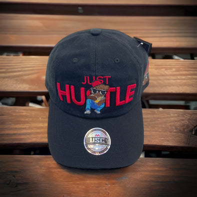 US Cotton Just Hustle Dad Hat (Black) / 2 for $20