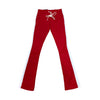 12 am Nation Single Strip Stacked Track Pant (Red/White)