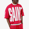 Copper Rivet Saint Oversized Croptop Tee (Red)