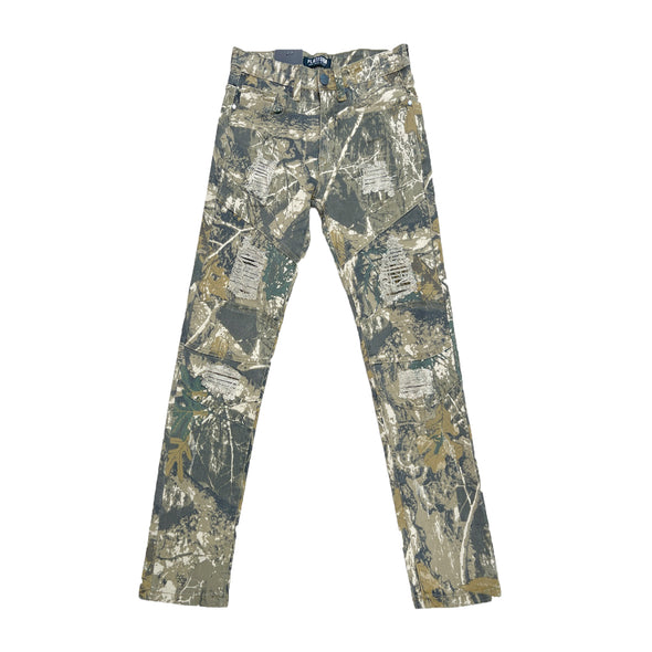 Platform Skinny Ripped Biker Jean (Desert Camo)