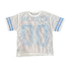Majestik Eagle Oversized Mesh Croptop Tee (Off White)