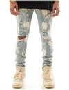 KDNK Bleached Skinny Jean (Blue)