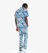 Copper Rivet Blue Floral Button Down Shirt (Blue)
