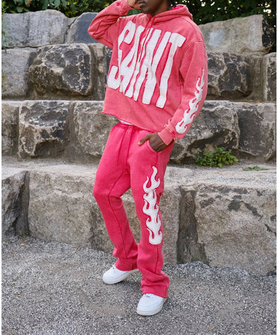 Copper Rivet Stacked Fleece Pant