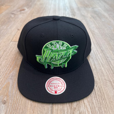 Mitchell & Ness NBA Slime Drip Utah Jazz Snapback Hat