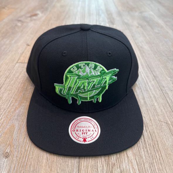 Mitchell & Ness NBA Slime Drip Utah Jazz Snapback Hat