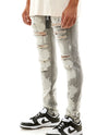 KDNK Bleached Spot Denim Jean (Grey)