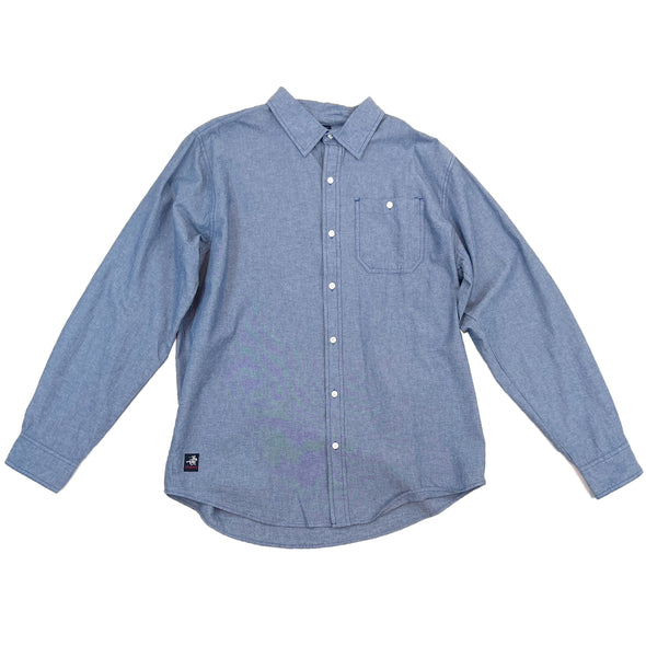 Winchester Button Down Long Sleeve Shirt (Medium Blue)