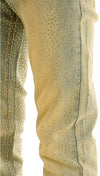 KDNK Rhine Stone Stacked Jean with Chain (Tint)