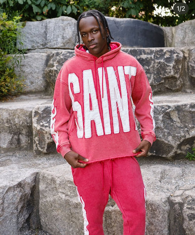 Copper Rivet Saint Crop Hoodie