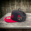 US Cotton Just Hustle Snapback Hat (Black/Red) / 2 for $15