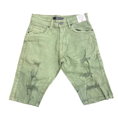 Arketype Ripped Jean Short (Light Olive)