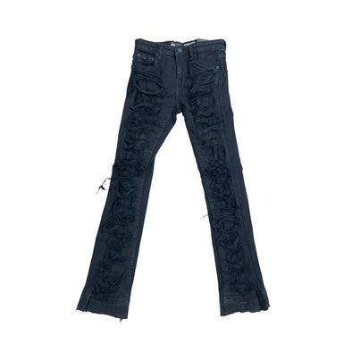 Spark Boy's Ripped Stacked Jean (Jet Black)