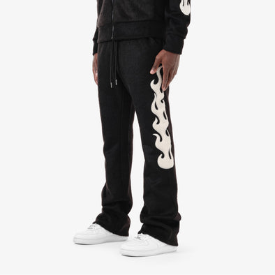 Copper Rivet Mohair Stacked Pant (Black)