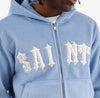 Copper Rivet Saints Mohair Hoodie with Pearl Details (Light Blue)