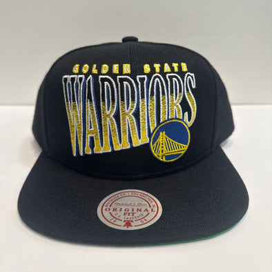 Mitchell & Ness NBA Line Work Golden States Warriors Snapback Hat