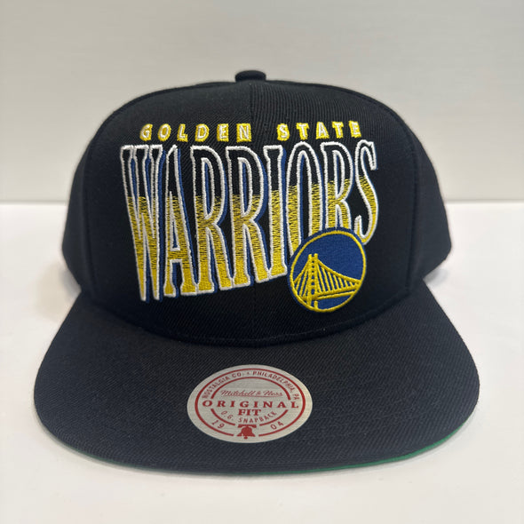 Mitchell & Ness NBA Line Work Golden States Warriors Snapback Hat