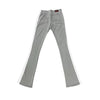 12 am Nation  Single Strip Stacked Track Pant (Grey/White)