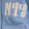 Copper Rivet Saints Mohair Hoodie with Pearl Details (Light Blue)