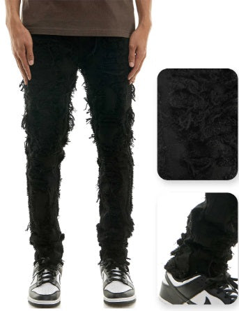 KDNK Ripped Carpenter Skinny Jean (Black)