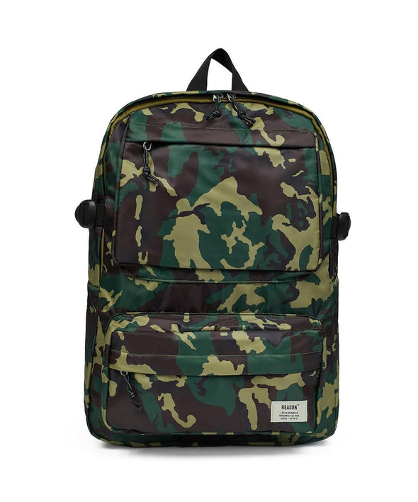 Reason Clothing Multi Pocket Backpack (Wood Camo)