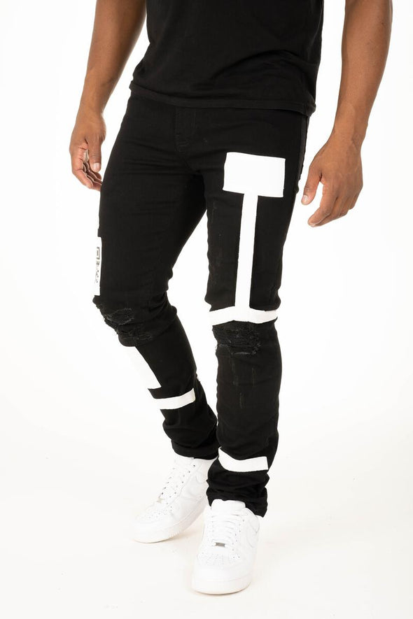 Solutus Premium Strap Jean (Black/White)