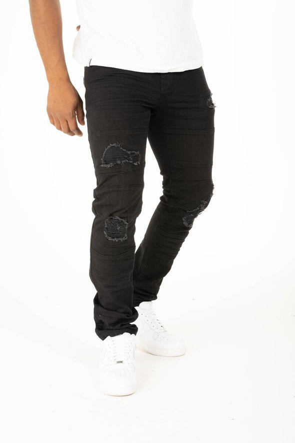 Taker Biker Jean (Jet Black)