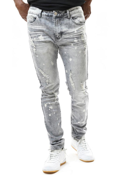 Switch Painted Ripped Jean (Ice Grey)