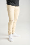 Spark Ripped Twill Jean (Bone)