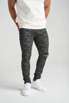 Spark Ripped Twill Pant (Black Camo)