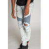 KDNK ICE BLUE Ripped Biker Denim Jean