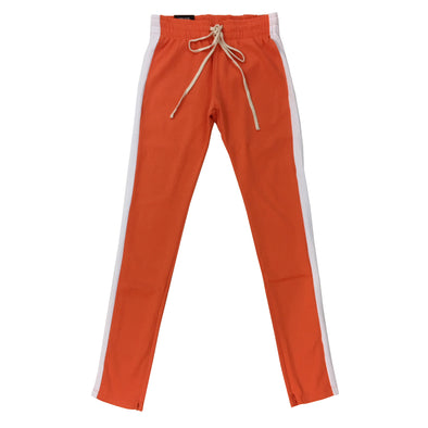 Royal Blue Single Strip Track Pant (Orange/White) - Fashion Landmarks