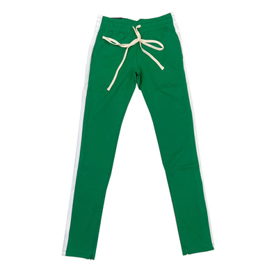 Royal Blue Single Strip Track Pant (Green/White)