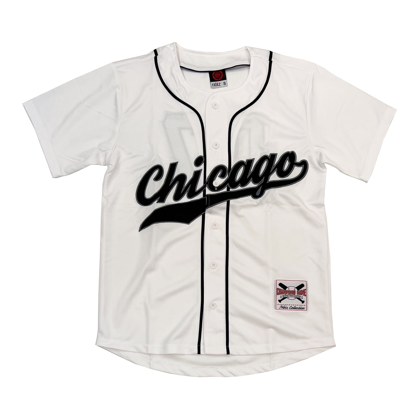 Noiz Chicago Baseball Jersey (White/Black) M