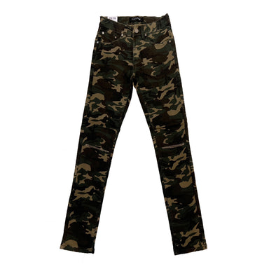 Platform Skinny Ripped Jean (Wood Camo)