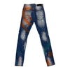 G-Squared Paint Ripped Jean (Medium Indigo)