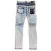 KDNK ICE BLUE Ripped Biker Denim Jean - Fashion Landmarks