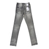 Platform Skinny Ripped Biker Jean (Grey)