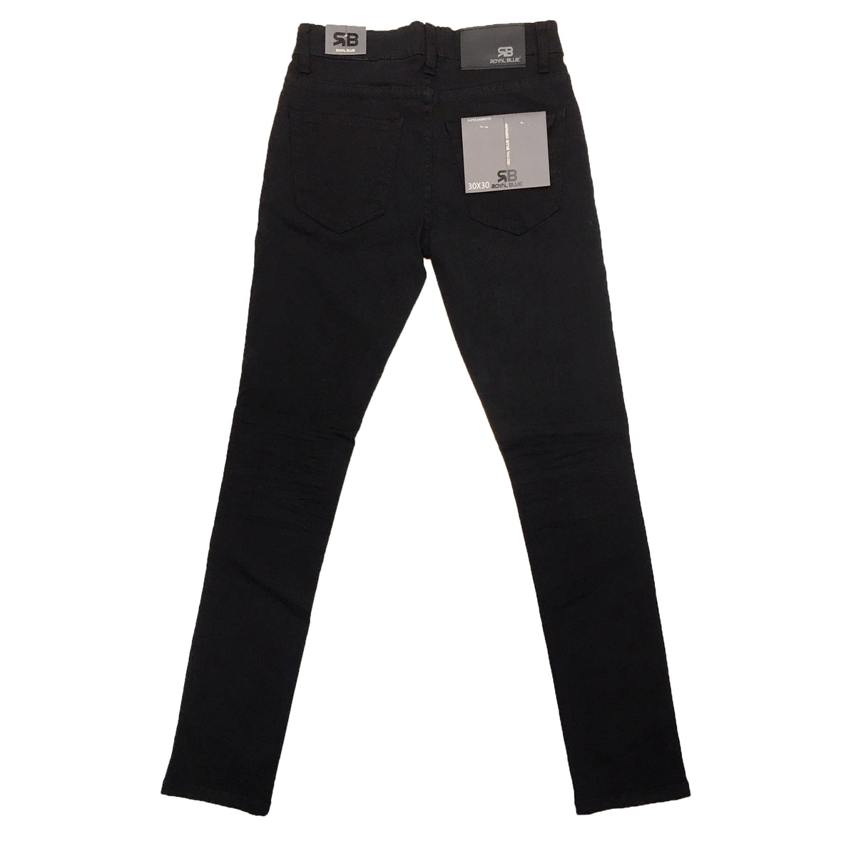 Royal Blue Ripped Skinny Jean (Jet Black)